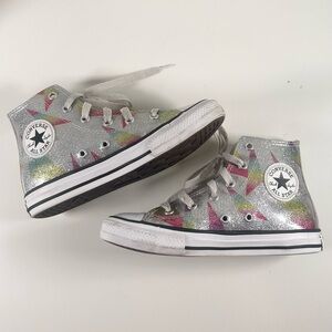 Converse Chuck Taylor All Star Eva Lift Prism Glitter High Top Shoes Sneakers